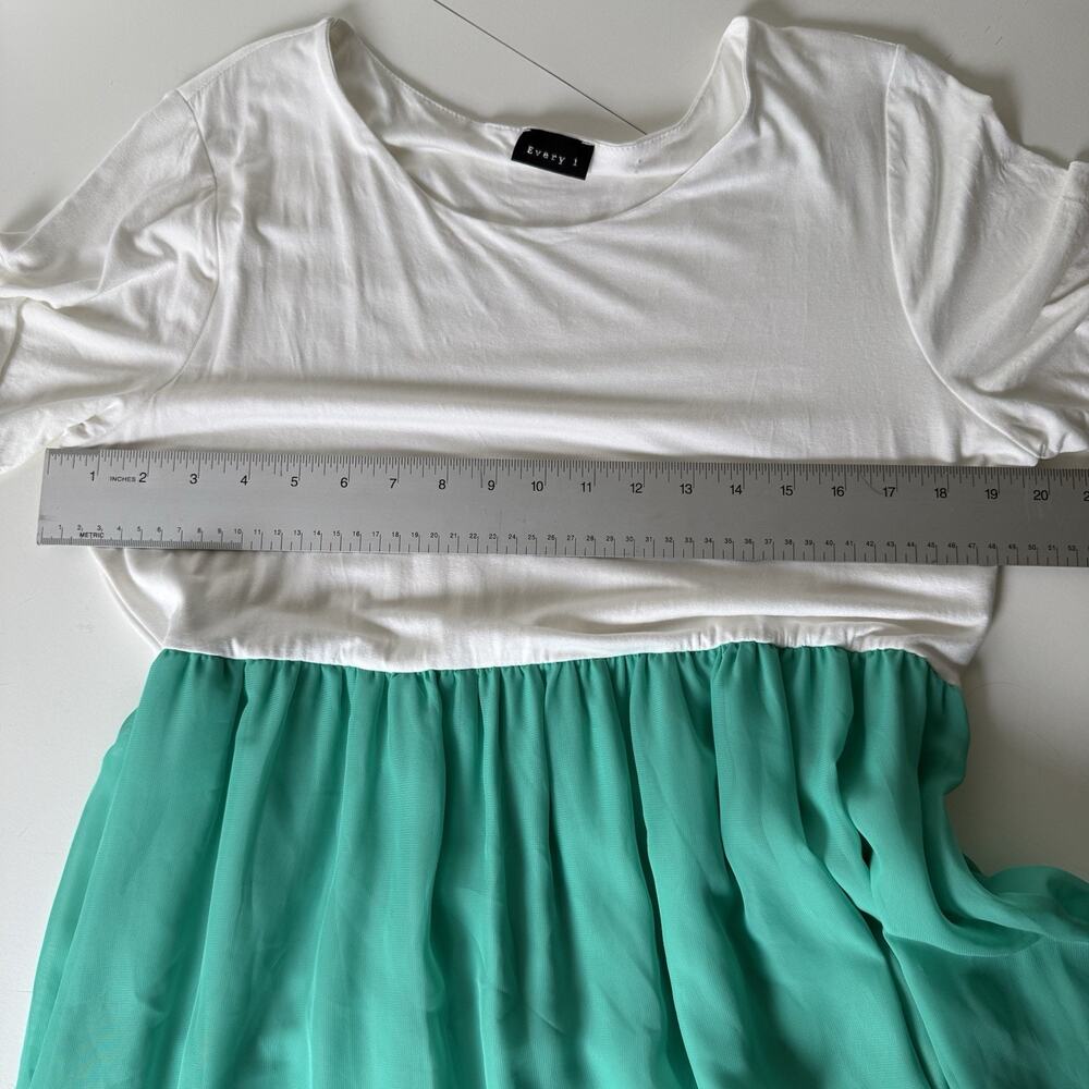 Colorblock Maxi Dress by Every 1 in‎ White and Green, Tall-Friendly Size 2X - Picture 8 of 11